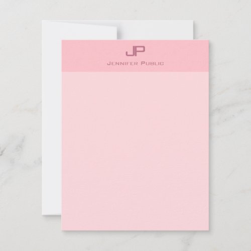 Elegant Monogram Blush Pink Modern Simple Template