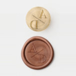 Elegant Monogram Bride Groom Modern Wedding  Wax Seal Stamp<br><div class="desc">Feel free to personalize and customize this simple modern elegant script monogram bride and groom names wedding wax seal stamp. Edit and color options are available.</div>