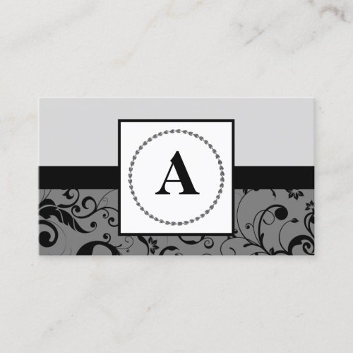 elegant monogram business card template