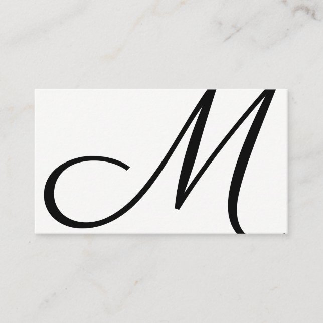 Elegant Monogram Business Card (Front)