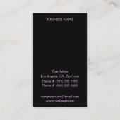 Elegant Monogram Business Card (Back)