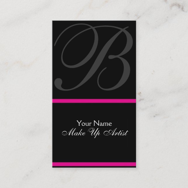 Elegant Monogram Business Card (Front)