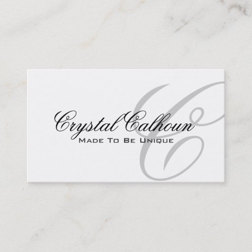Customizable Elegant Monogram Business Card Template
