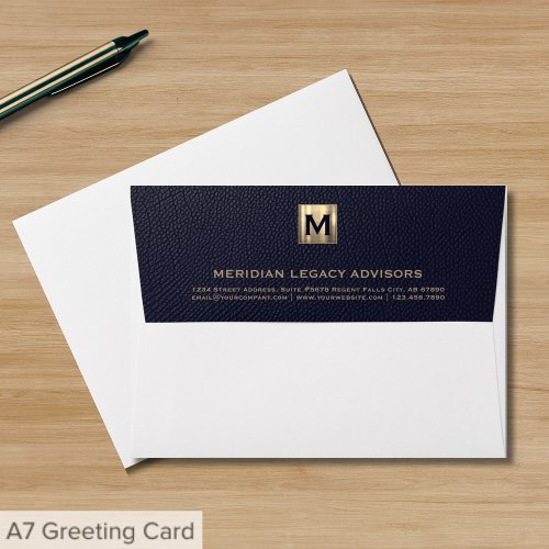 Elegant Monogram Business Envelope
