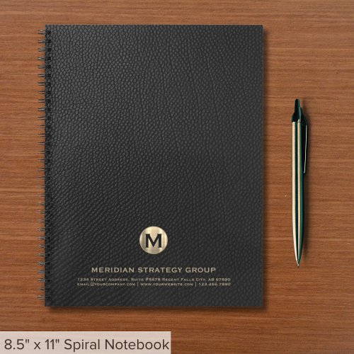 Elegant Monogram Business Notebook