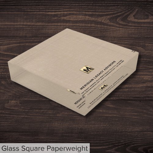 Elegant Monogram Business Paperweight