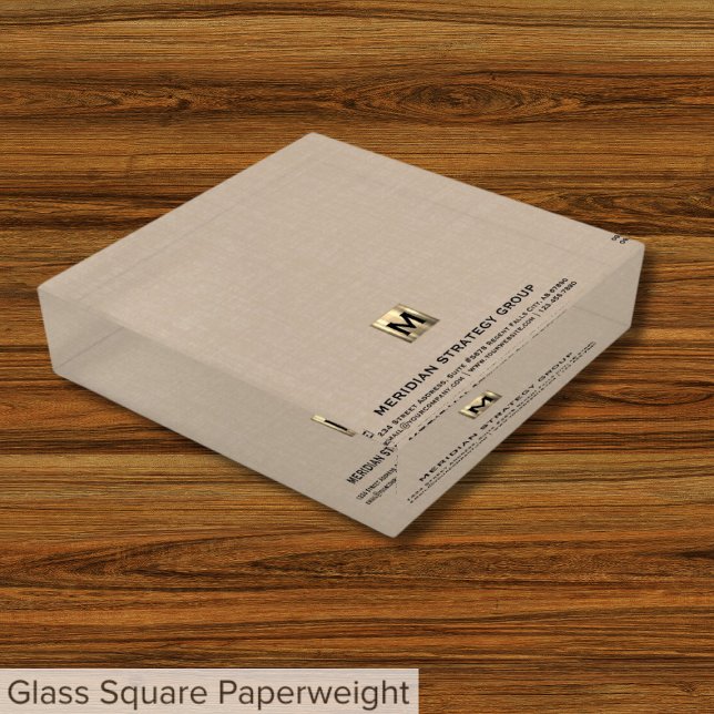 Elegant Monogram Business Paperweight (Creator Uploaded)