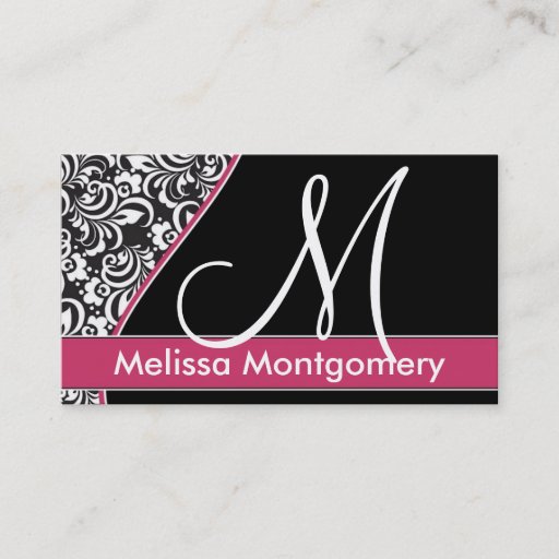 Customizable Elegant Monogram business - profile card Business Card