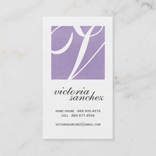Customizable Elegant Monogram Calling Cards Business Card Templates
