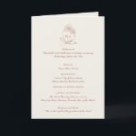 Elegant Monogram Catholic Wedding Mass Ceremony  Program<br><div class="desc">Guide your guests through a meaningful service with this elegant Catholic wedding mass ceremony program, featuring a refined monogram and classic typography. Perfect for traditional, religious, or formal weddings, this timeless design offers space for readings, prayers, and the order of service. Personalize with your names, wedding date, and ceremony details...</div>