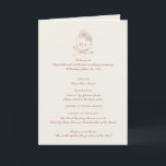 Elegant Monogram Catholic Wedding Mass Ceremony  Program<br><div class="desc">Guide your guests through a meaningful service with this elegant Catholic wedding mass ceremony program, featuring a refined monogram and classic typography. Perfect for traditional, religious, or formal weddings, this timeless design offers space for readings, prayers, and the order of service. Personalize with your names, wedding date, and ceremony details...</div>