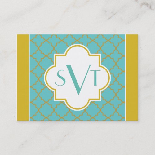 Elegant Monogram Chubby Calling Card Business Card Template