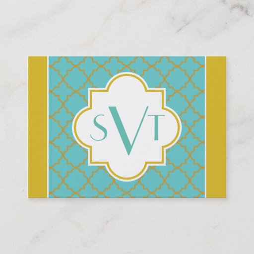 Customizable Elegant Monogram Chubby Calling Card Business Card Template