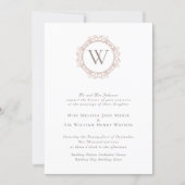 Elegant Monogram Classic Wedding Invitation (Front)
