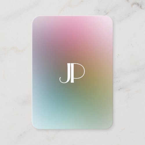 Elegant Monogram Colorful Template Luxury Modern Business Card