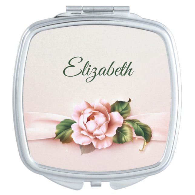 Elegant Monogram compact mirror (Front)