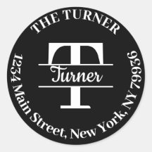 Elegant Monogram Create Your Own Return Address