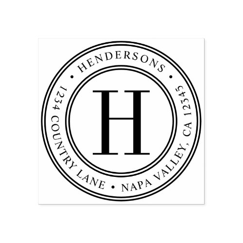 Elegant Monogram | Create Your Own Return Address Rubber Stamp Elegant Monogram Create Your Own Return Address Rubber Stamp