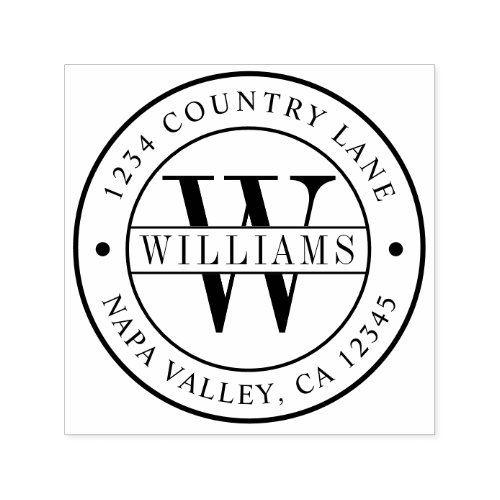 Elegant Monogram | Create Your Own Return Address Self-inking Stamp Elegant Monogram Create Your Own Return Address Self_inking Stamp