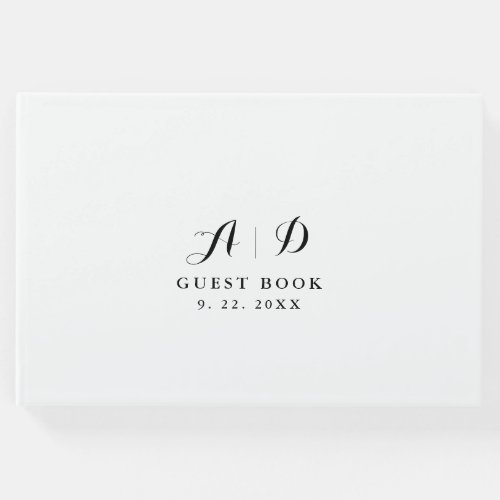 Elegant Monogram Create Your Own  Wedding Guest Book