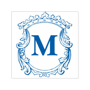 Elegant Monogram Crest  Self-inking Stamp