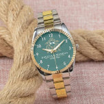 Elegant Monogram Custom Couple names Watch<br><div class="desc">Elegant Monogram Custom Couple Watch – A Timeless Personalized Gift Celebrate love and commitment with this luxury monogram watch, featuring custom couple names and an elegant floral design. A perfect wedding gift, anniversary keepsake, or romantic jewelry piece, this watch blends timeless style with personalized elegance. The vintage typography and floral...</div>