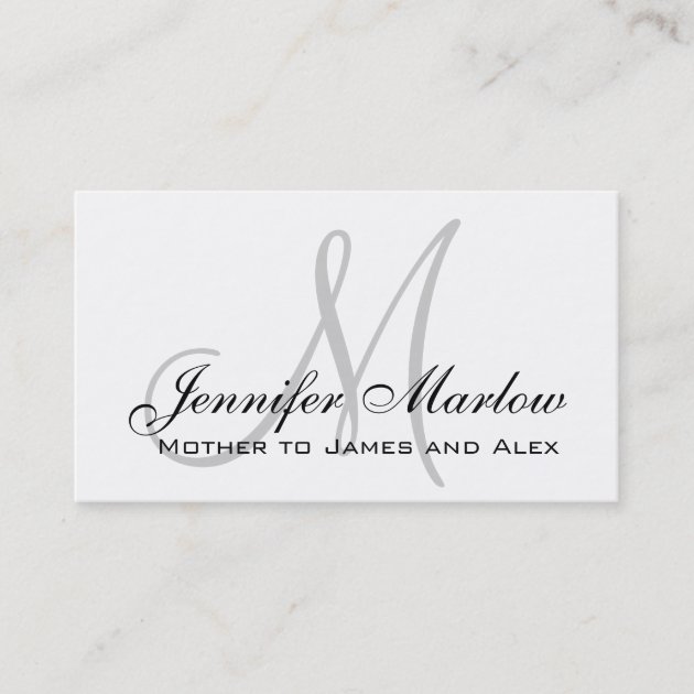 Elegant Monogram Custom Mommy Calling Card Zazzle.com Elegant Monogram Custom Mommy Calling Card Zazzle.com