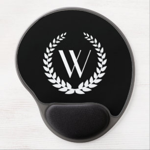 Elegant Monogram Custom Office Gel Mouse Pad