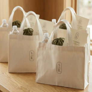 Elegant Monogram Custom Wedding Welcome Bag