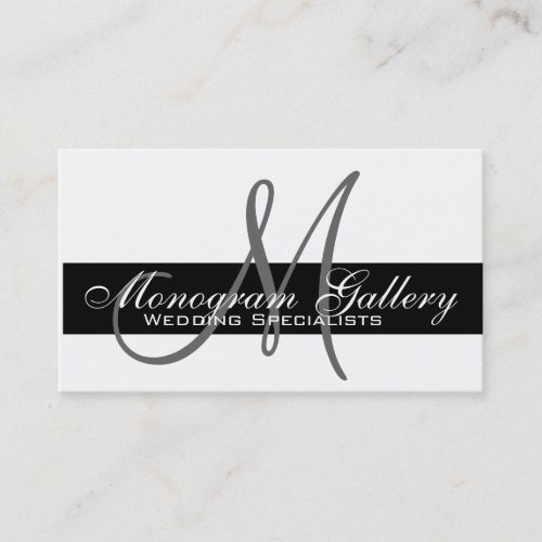 Elegant Monogram Customizable Business Card