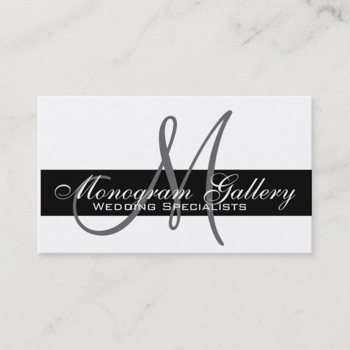 Customizable Elegant Monogram Customizable Business Card