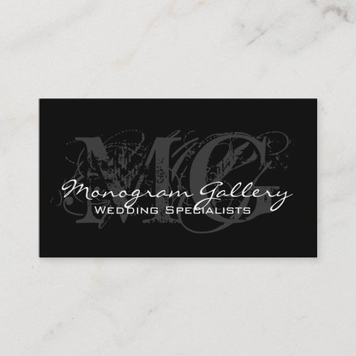 Customizable Elegant Monogram Customizable Business Card