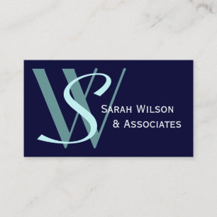 Elegant Monogram Customizable Business Card