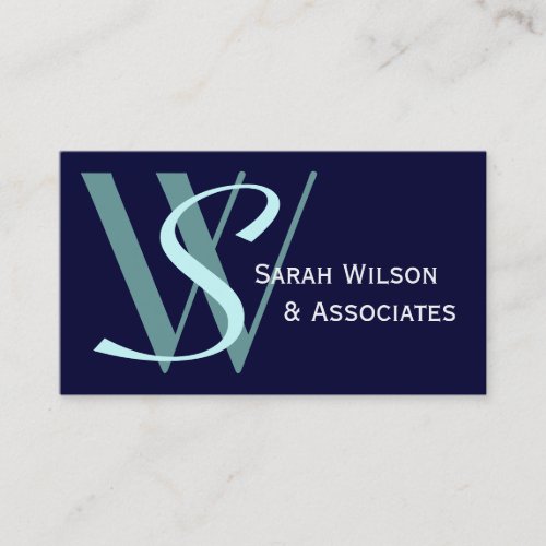 Elegant Monogram Customizable Business Card