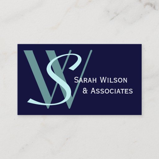 Customizable Elegant Monogram Customizable Business Card