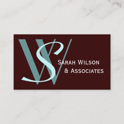 Elegant Monogram Customizable Business Card