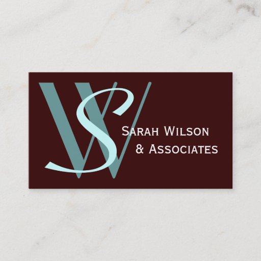 Customizable Elegant Monogram Customizable Business Card