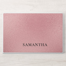 Elegant monogram dark pink glitter Laptop skin