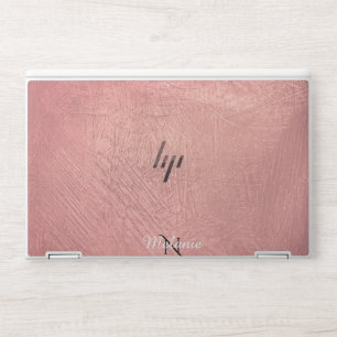 Elegant monogram dark pink Laptop skin