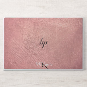 Elegant monogram dark pink Laptop skin