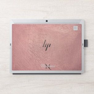 Elegant monogram dark pink Laptop skin