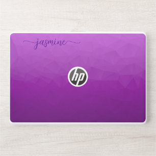 Elegant monogram dark purple Laptop skin