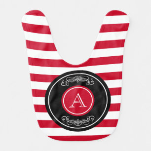 Elegant monogram design baby bib