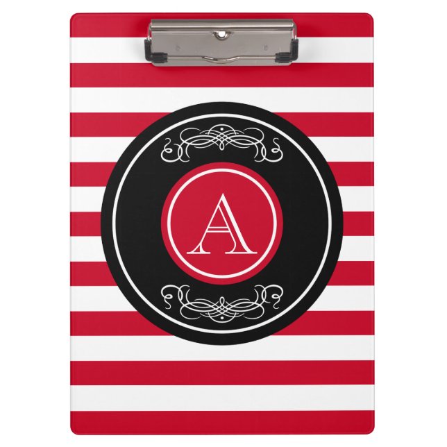 Elegant monogram design clipboard (Front)