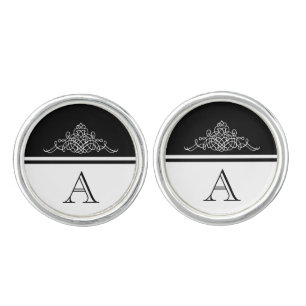 Elegant monogram design cufflinks
