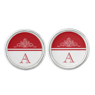 Elegant monogram design cufflinks