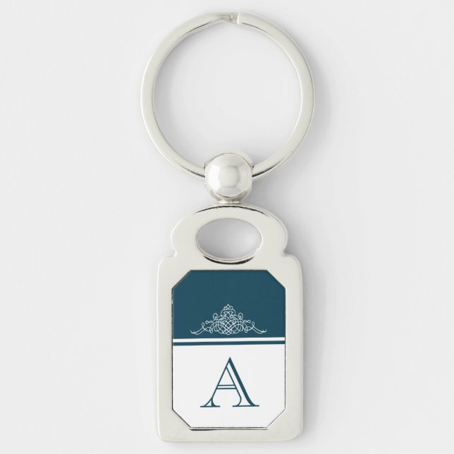 Elegant monogram design keychain (Front)