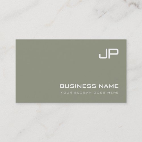 Elegant Monogram Design Modern Plain Professional Business Card