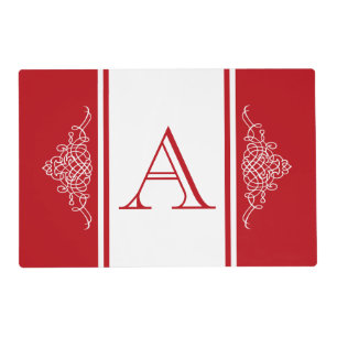 Elegant monogram design placemat