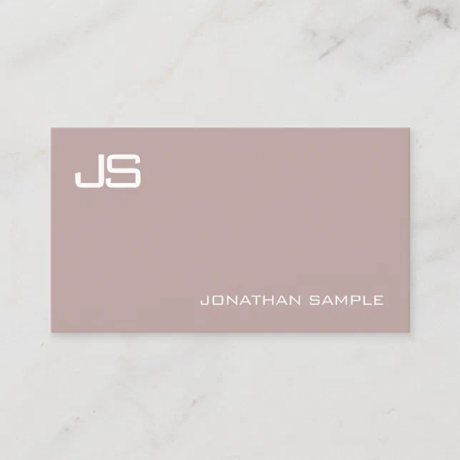 Elegant Monogram Design Trendy Modern Plain Luxury Business Card | Zazzle